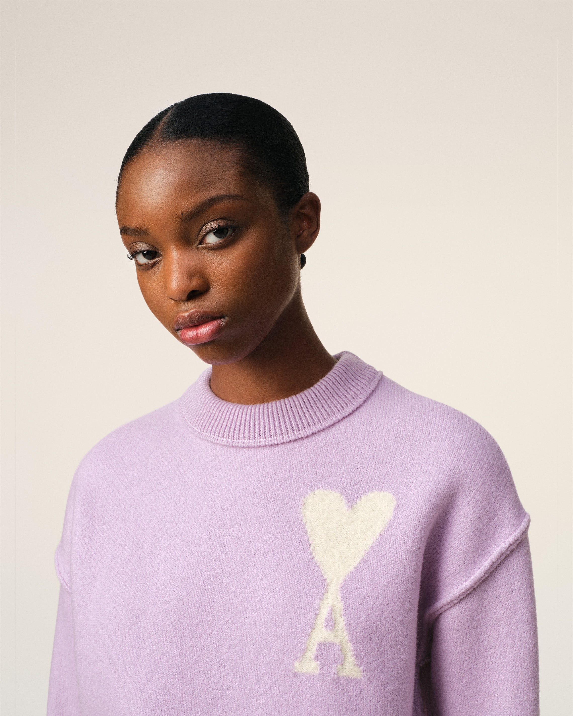 PURPLE WOOL AMI DE COEUR SWEATER - 4