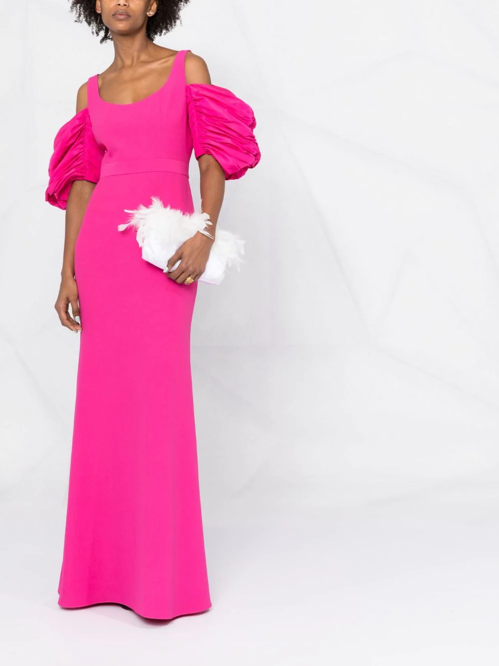 off-shoulder long gown - 2