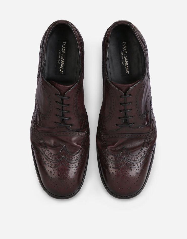 Vintage-finish calfskin derby brogues - 4