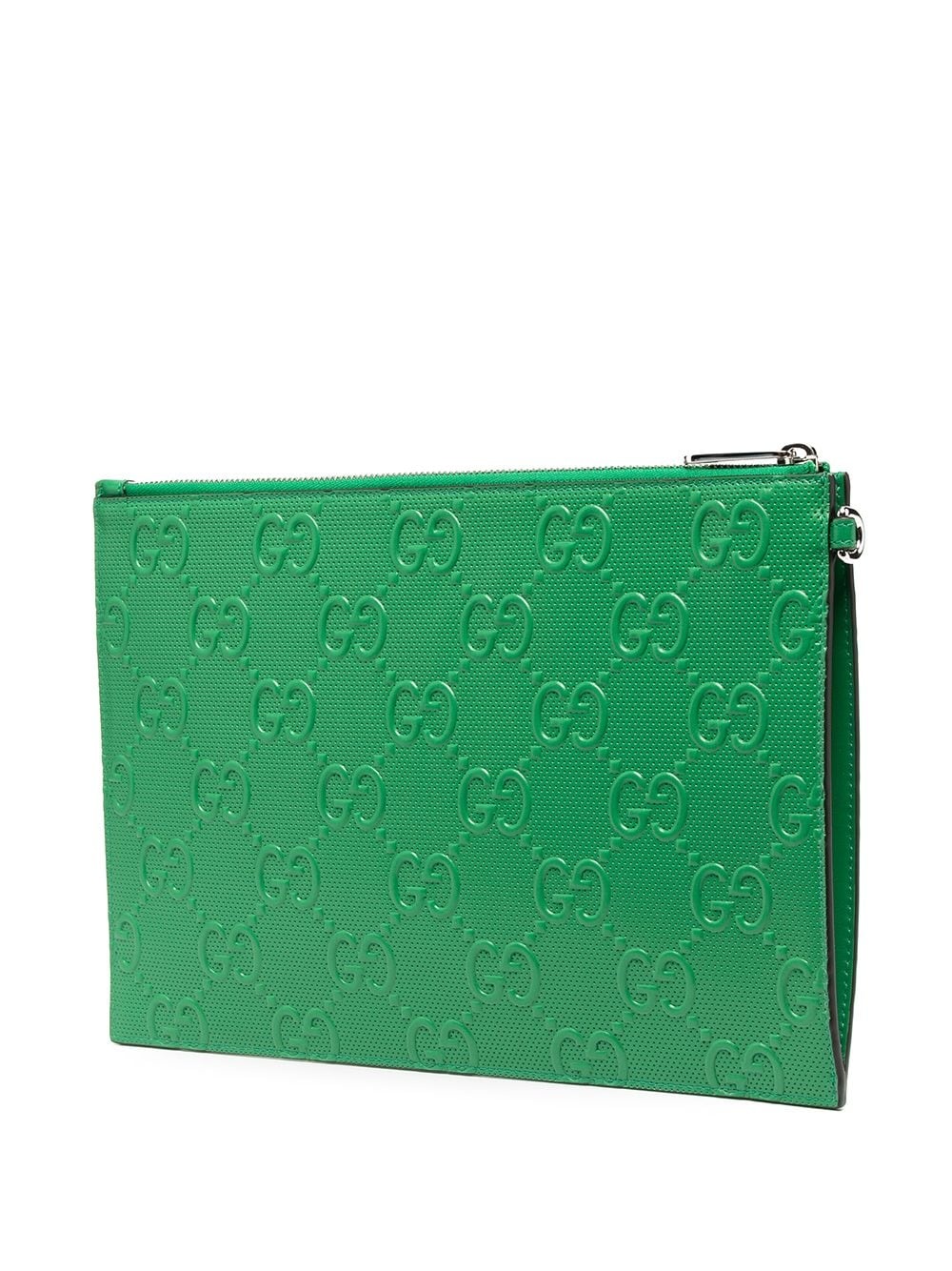 GG embossed zipped clutch - 3