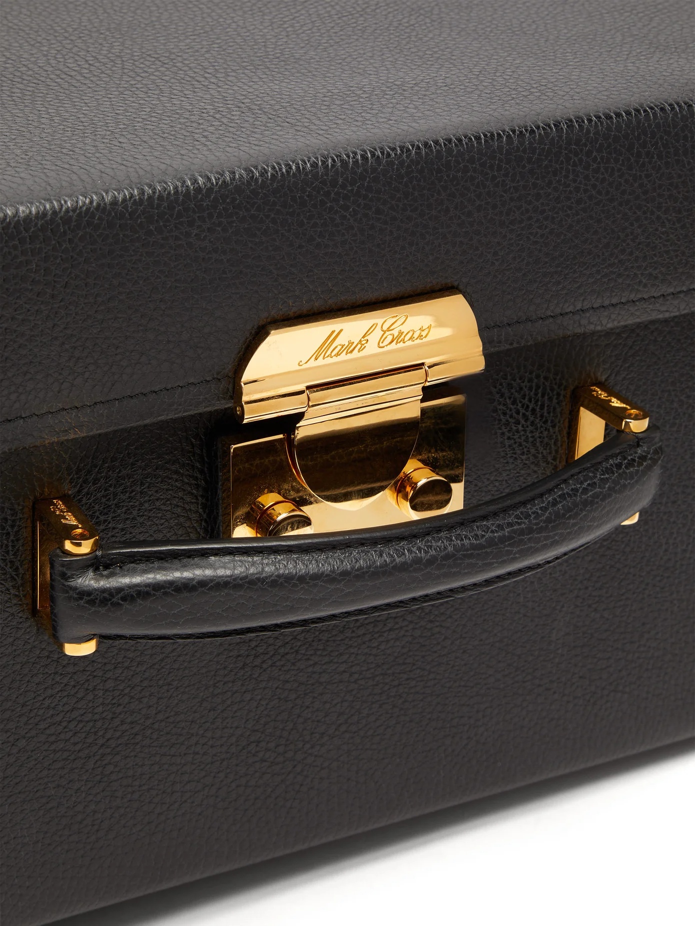 Grace grained-leather trunk cabin suitcase - 5