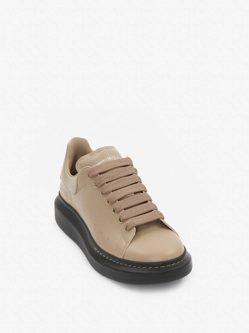 Alexander McQueen Men's Oversized Sneaker in Black/beige outlook