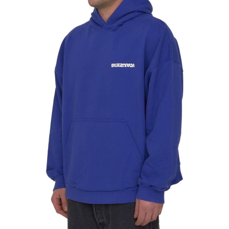 Balenciaga Turn Hoodie Wide Fit 'Blue' 674986TNVB64388 - 3