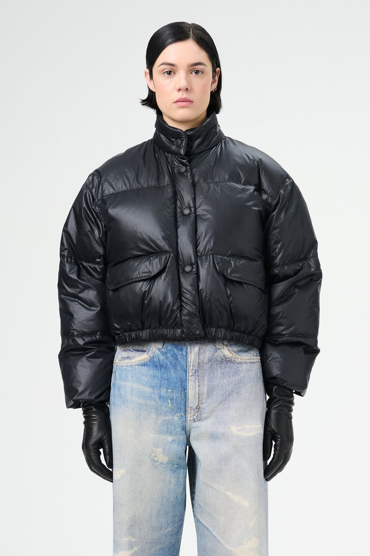 Our Legacy Cropped Inhale Puffa Black Tech | REVERSIBLE