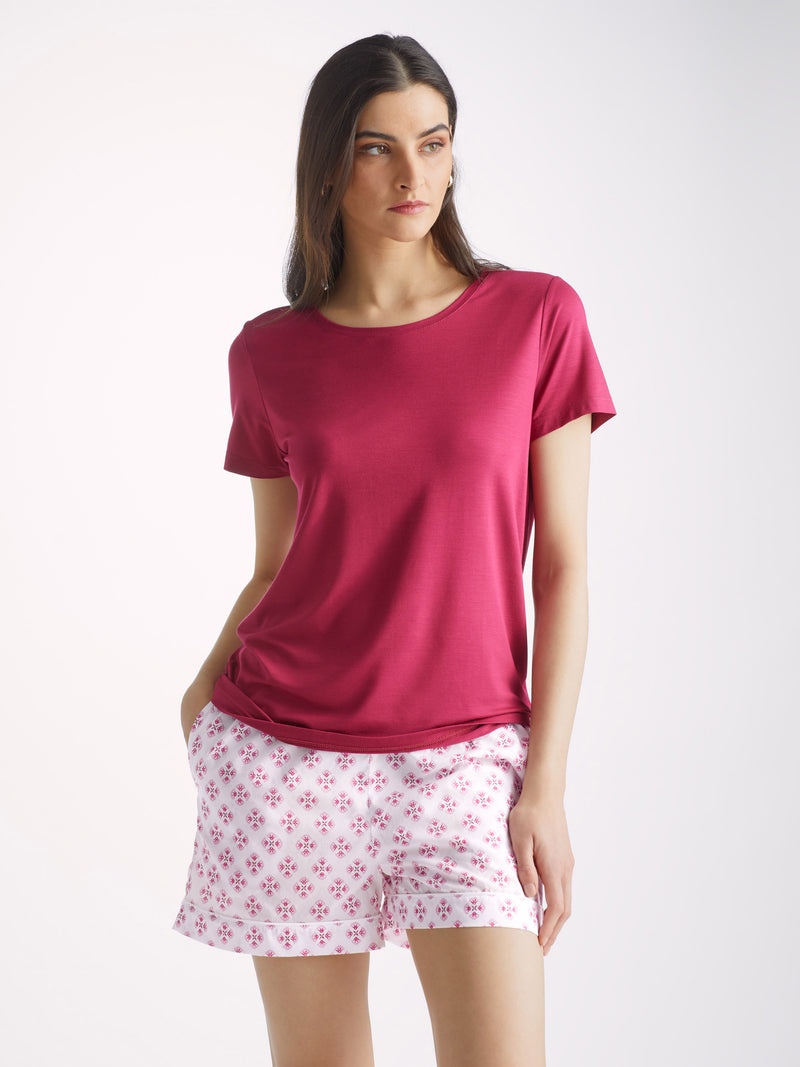 Women's Lounge Shorts Ledbury 62 Cotton Batiste White - 5