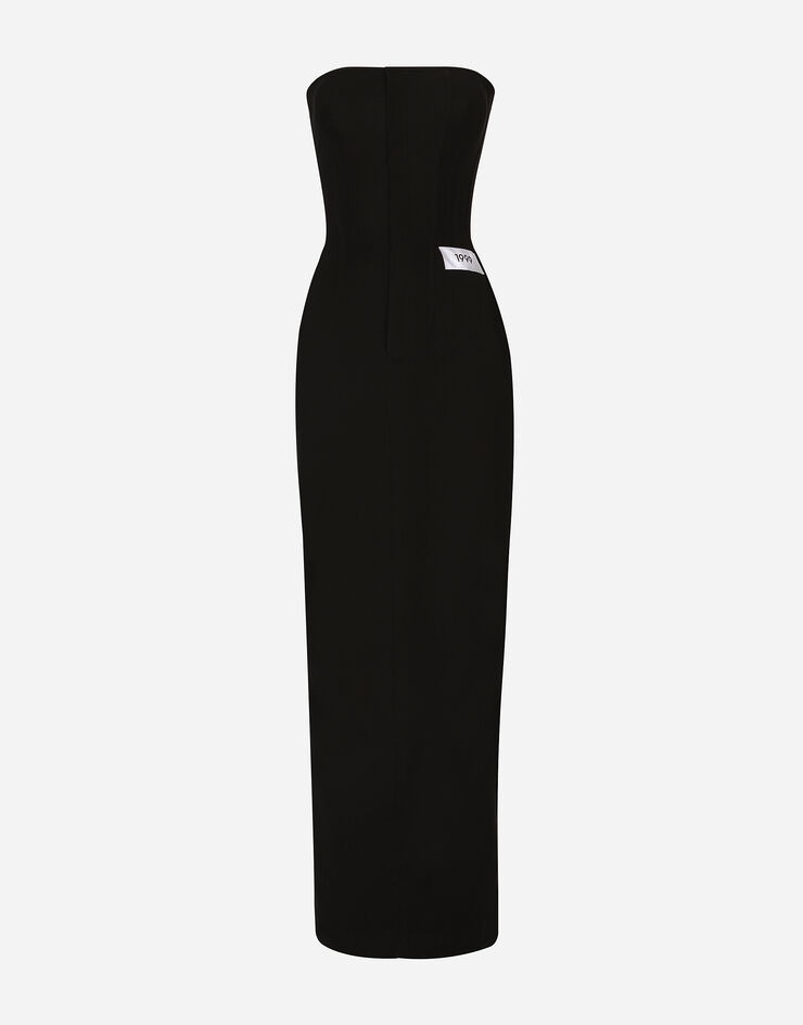 Long stretch technical jersey dress - 1