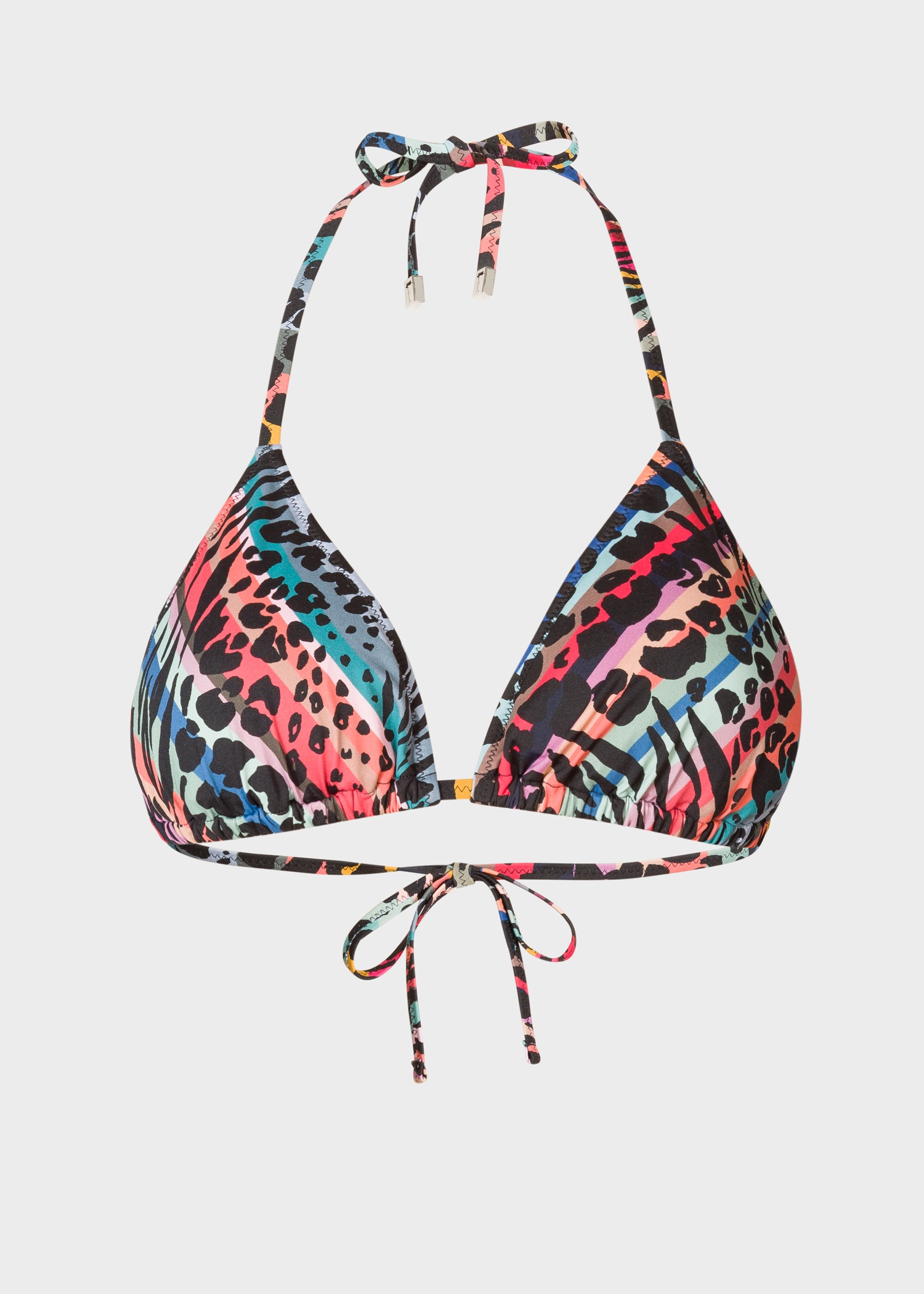 'Zebra & Swirl' Triangle Bikini Top - 1