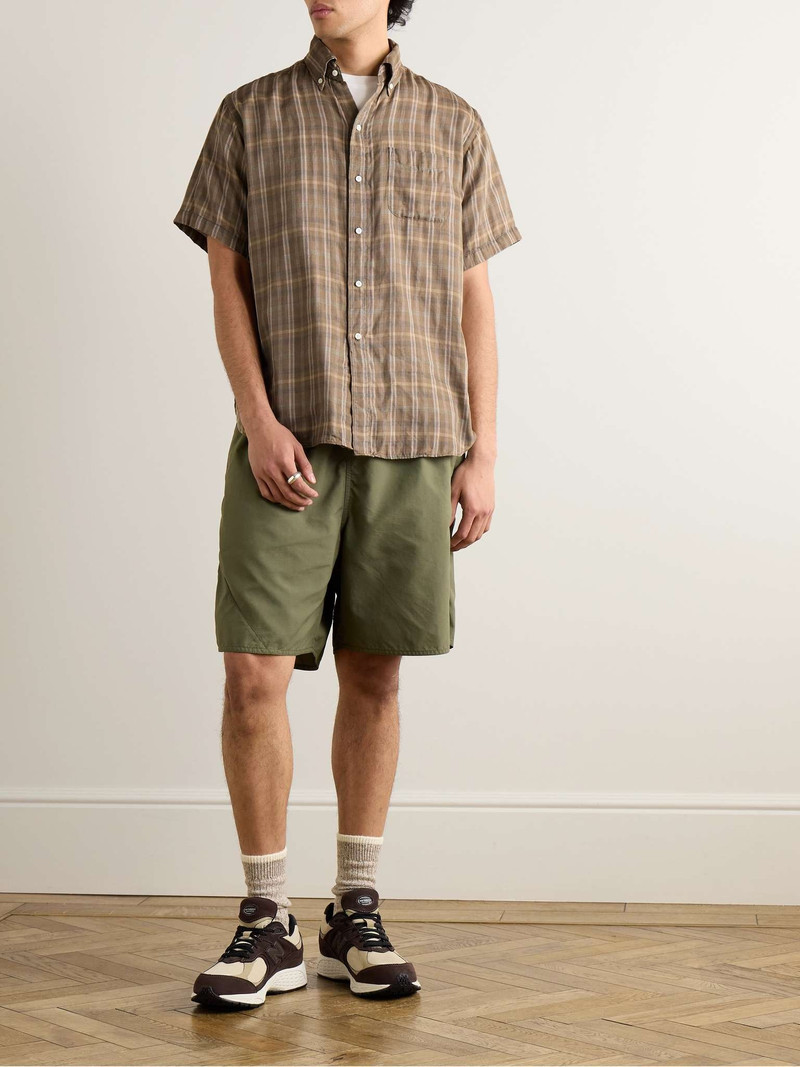 BEAMS PLUS Button-Down Collar Checked Cotton-Gauze Shirt outlook
