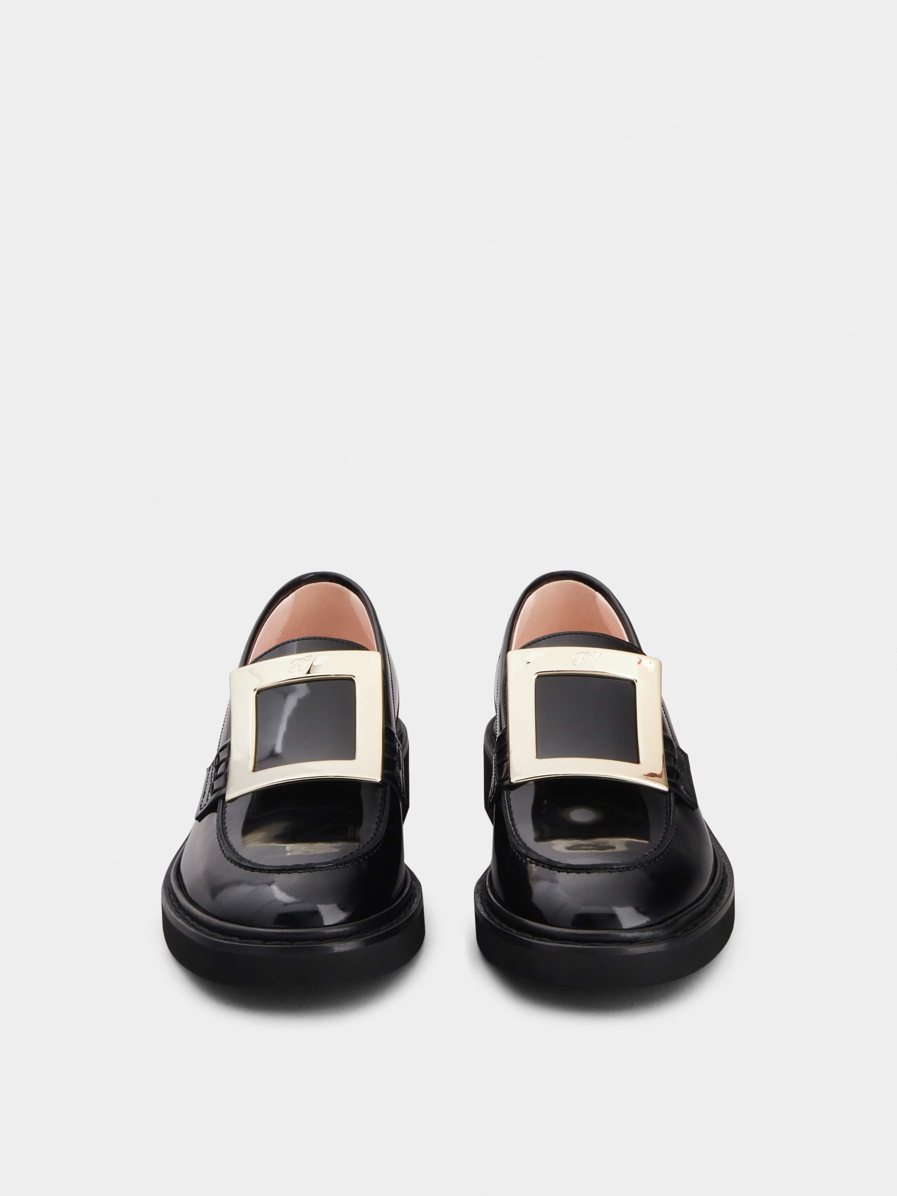 Viv' Rangers Metal Buckle Loafers in Leather - 7