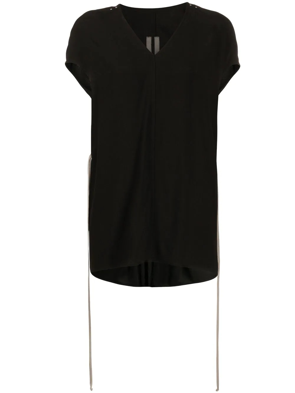 longline drawstring waist T-shirt - 1