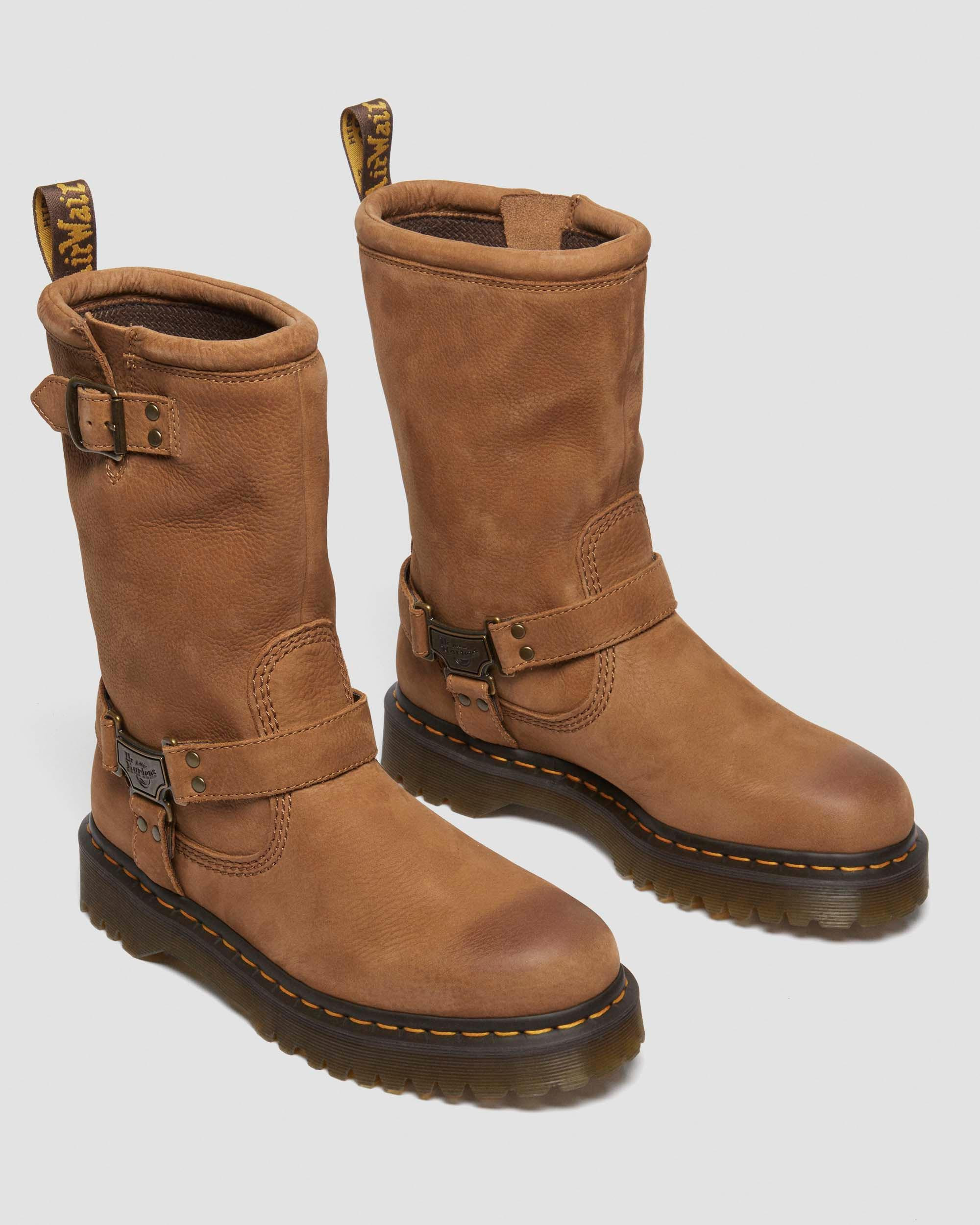 Anistone Hi Tumbled Nubuck Biker Boots - 5