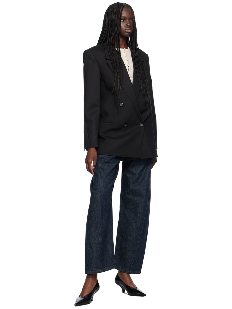 RÓHE Black Double-Breasted Blazer outlook