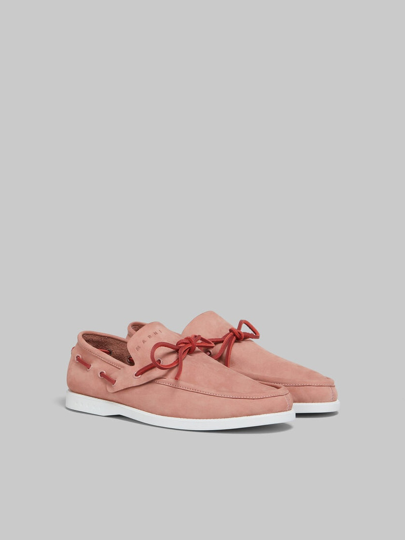 PINK NUBUCK BOAT LOAFER 2