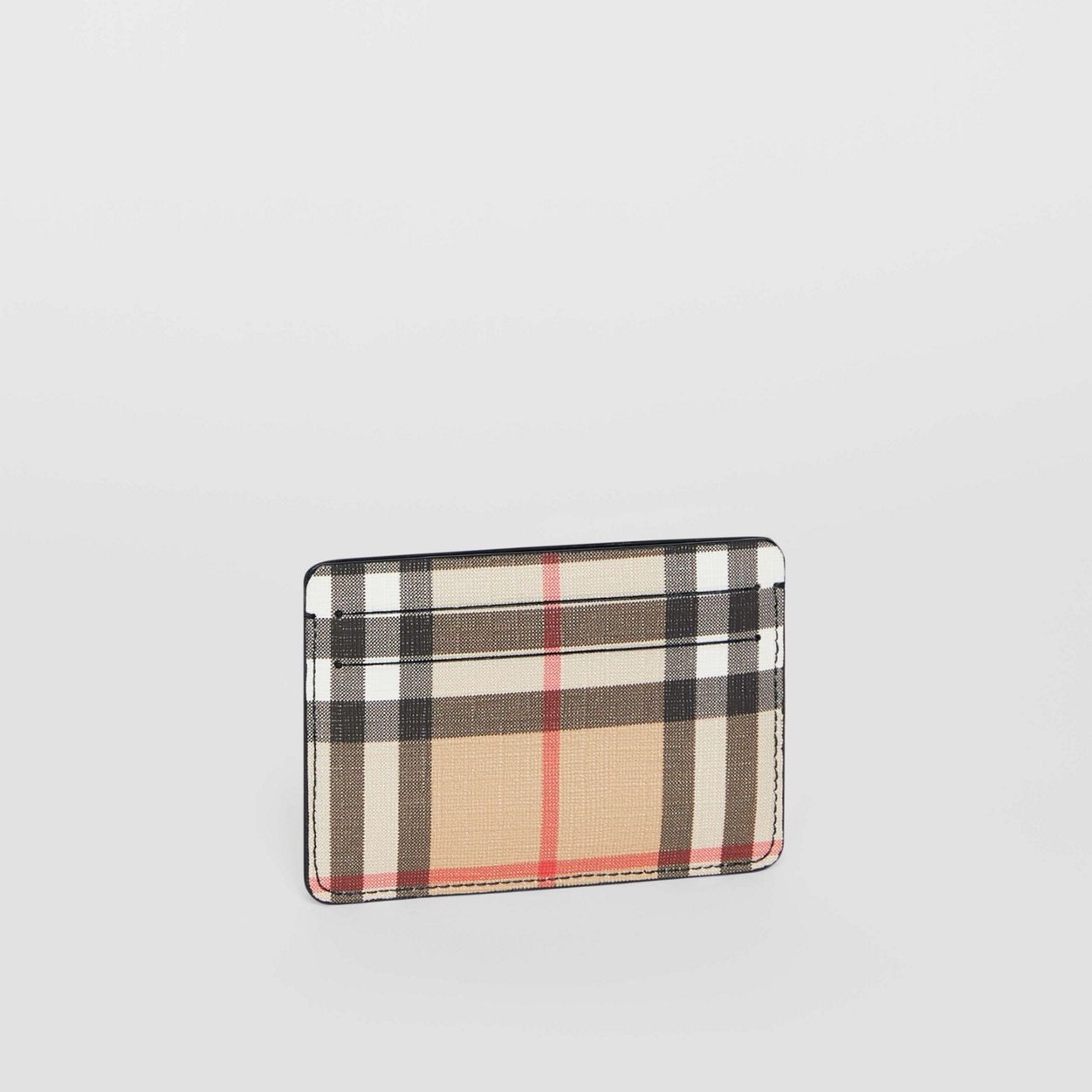 Vintage Check E-canvas Card Case - 4