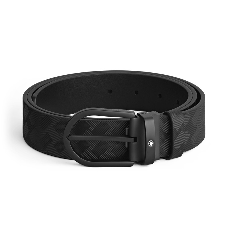 Black 35 mm leather belt 1