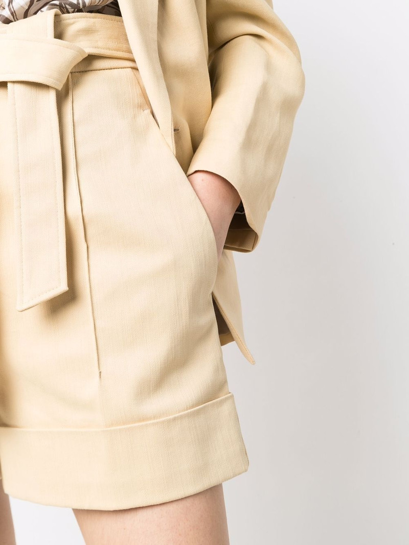 belted high-waisted tailored shorts 5