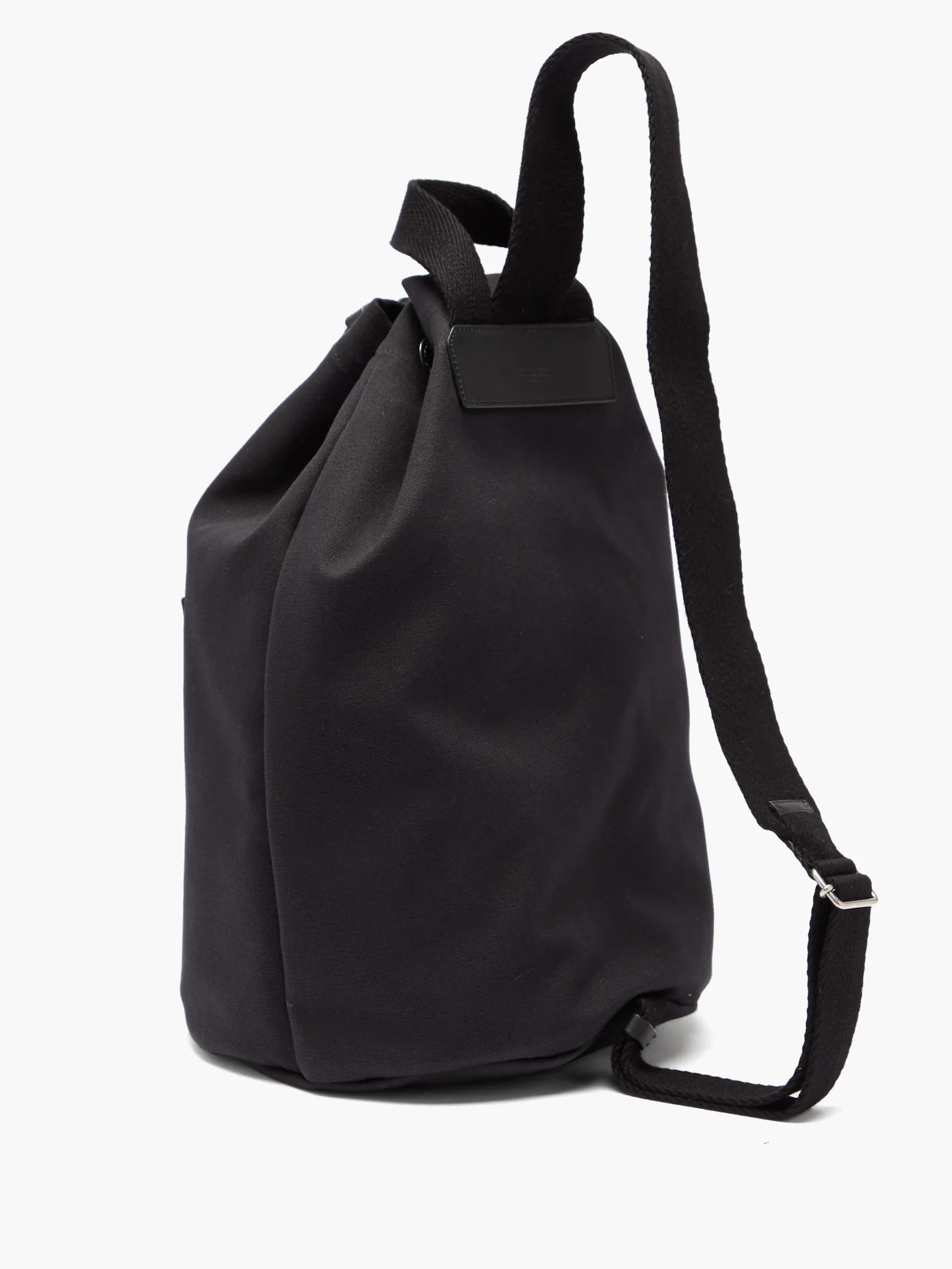 Drawstring-top canvas backpack - 4