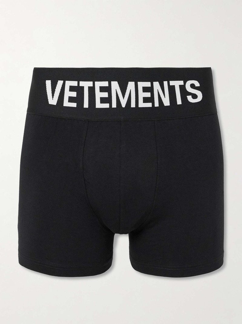 Logo-Print Stretch-Cotton Boxers 1