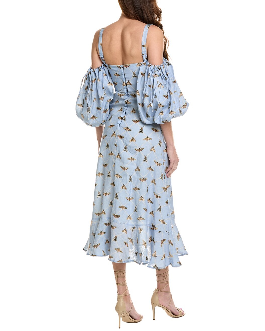 Agua by Agua Bendita Polilla Linen Maxi Dress - 2