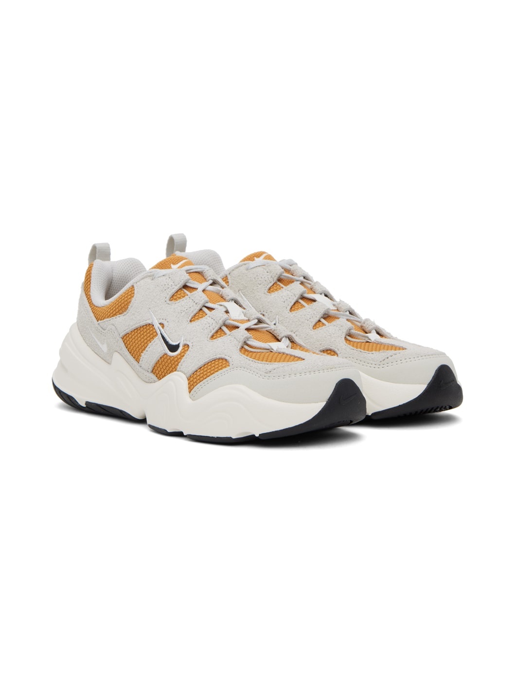 Gray & Orange Tech Hera Sneakers - 4