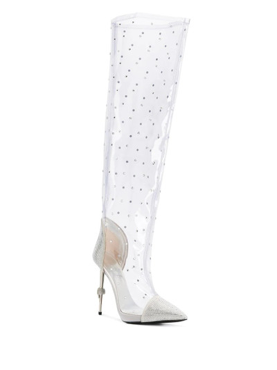 PHILIPP PLEIN crystal embellished 125mm boots outlook