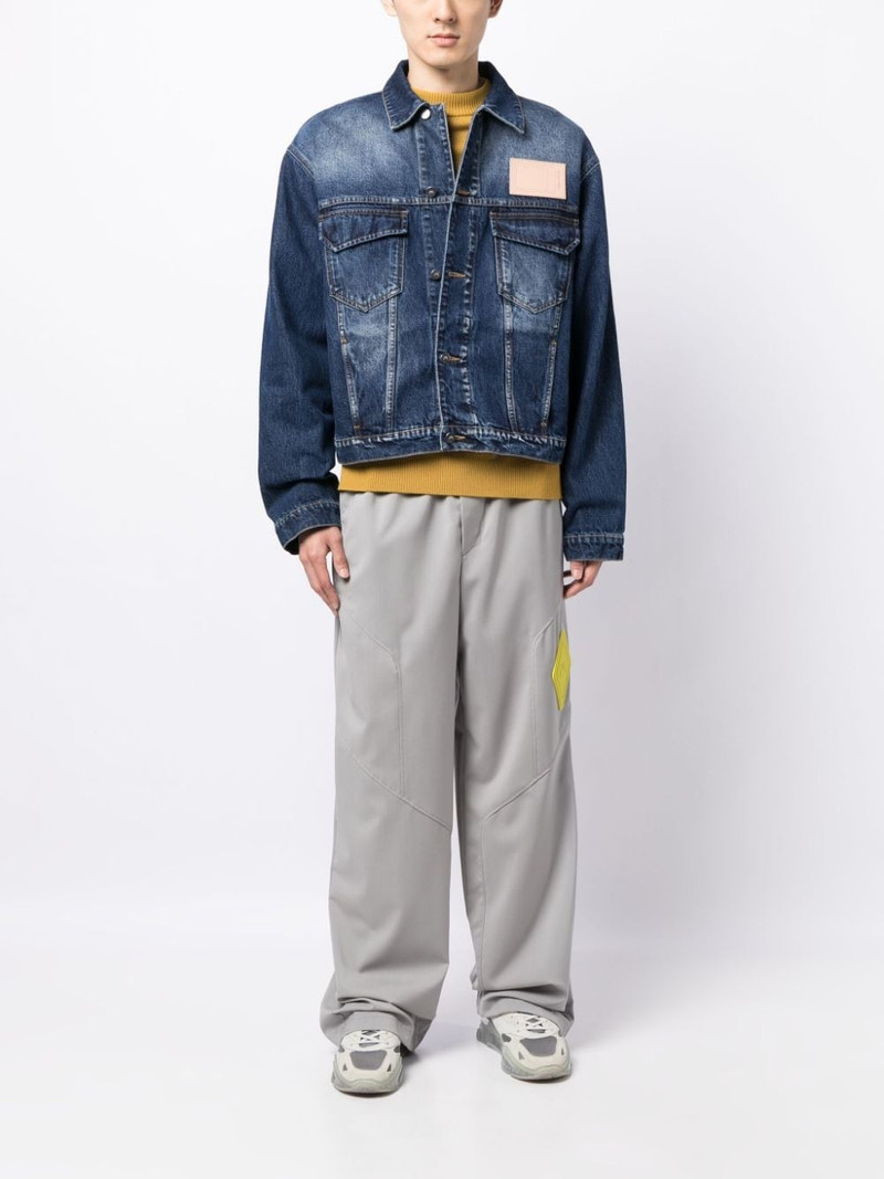 A-COLD-WALL* vintage-wash logo-print denim jacket outlook