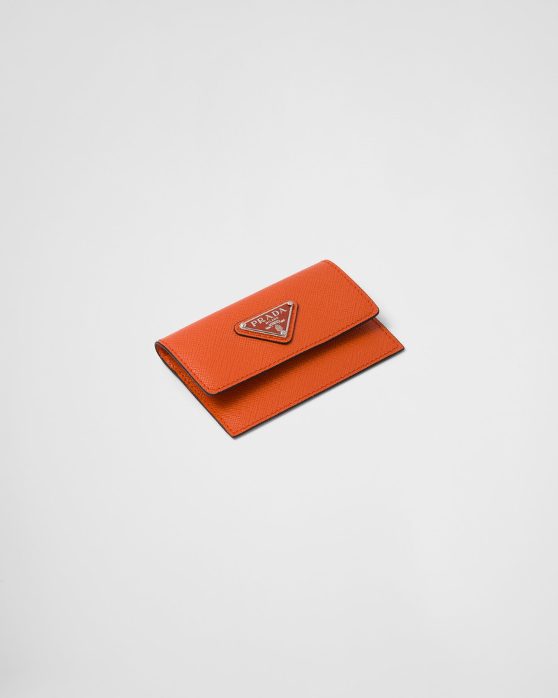 Prada Saffiano leather card holder outlook
