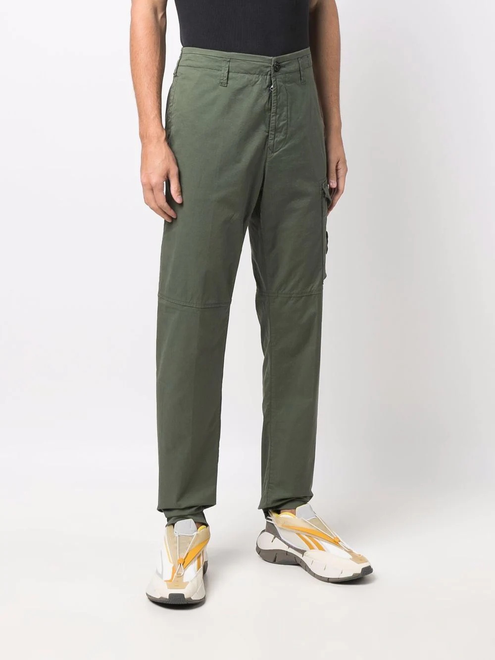 logo patch cargo trousers - 3