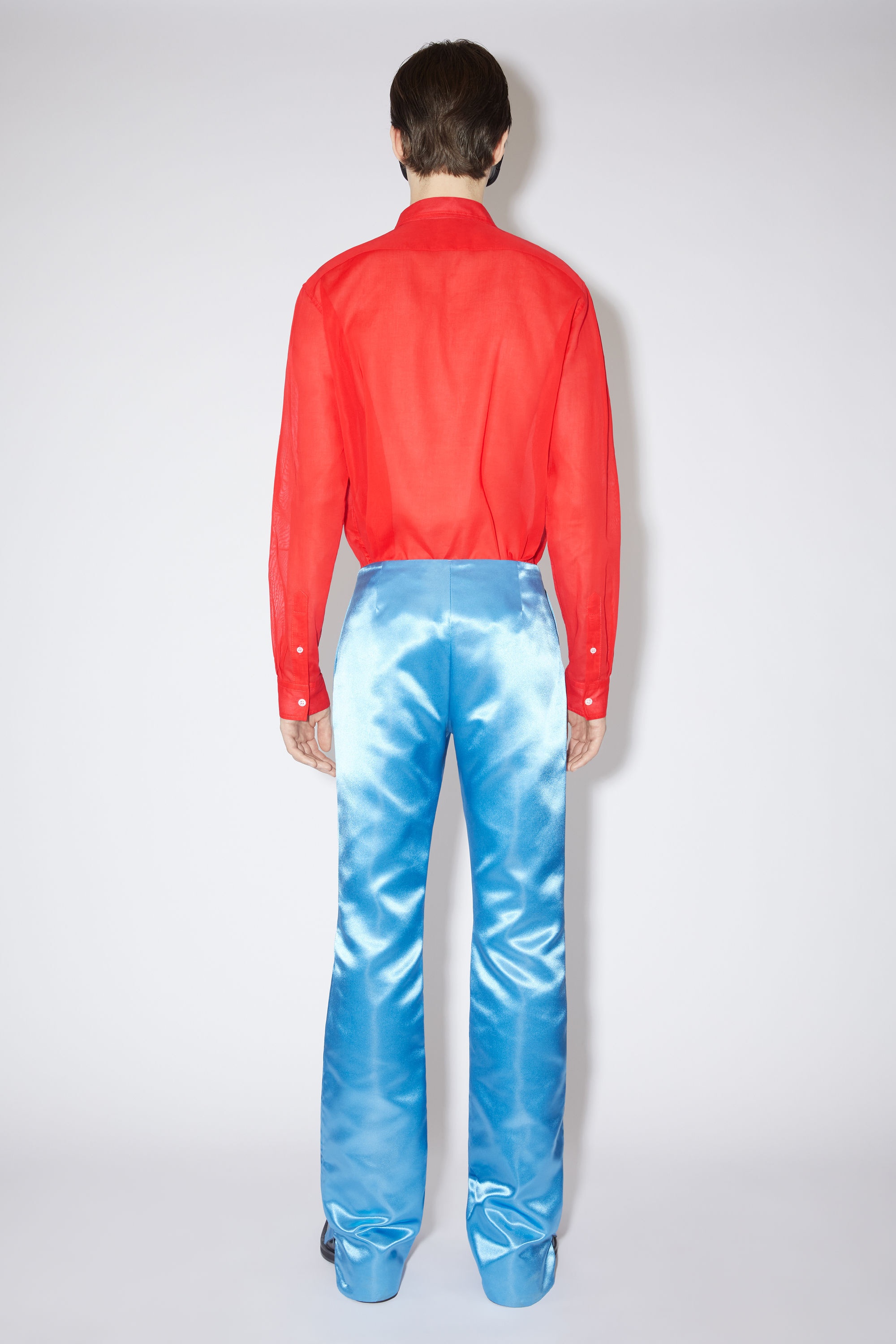 Satin trousers - Azure Blue - 3