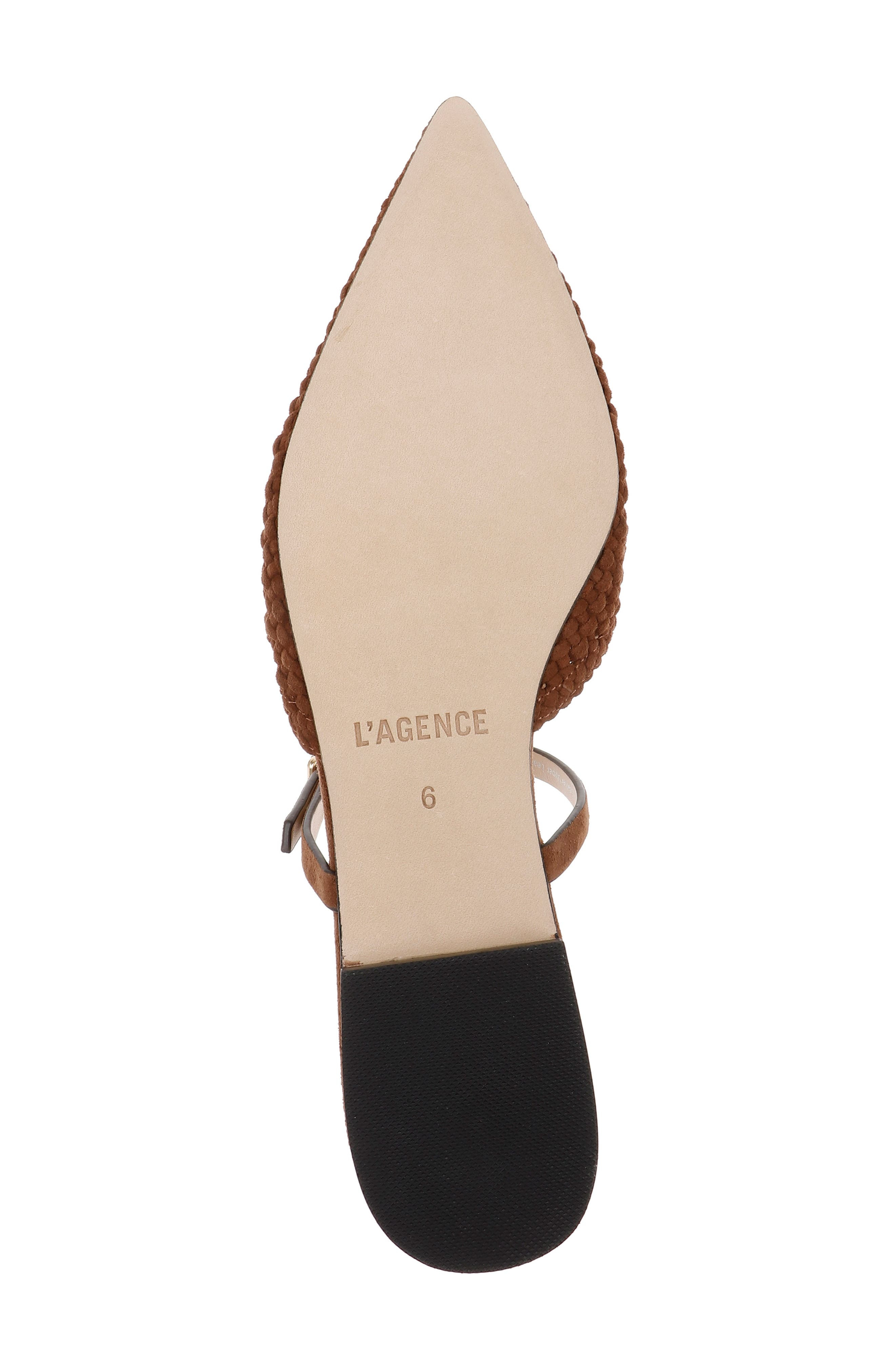 L'AGENCE Jacklyn Mary Jane Pointed Cap Toe Mule in Buckskin Suede at Nordstrom - 6