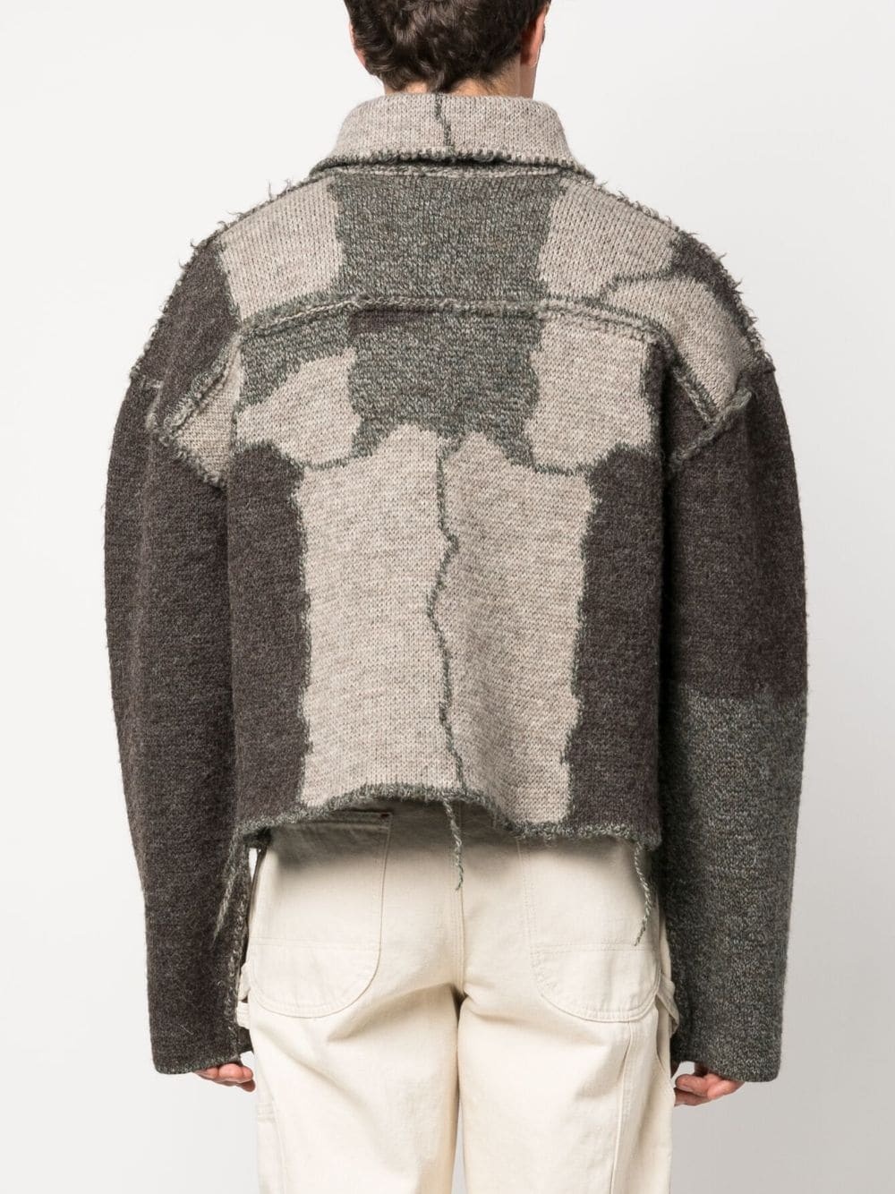 zip-up wool jacket - 4