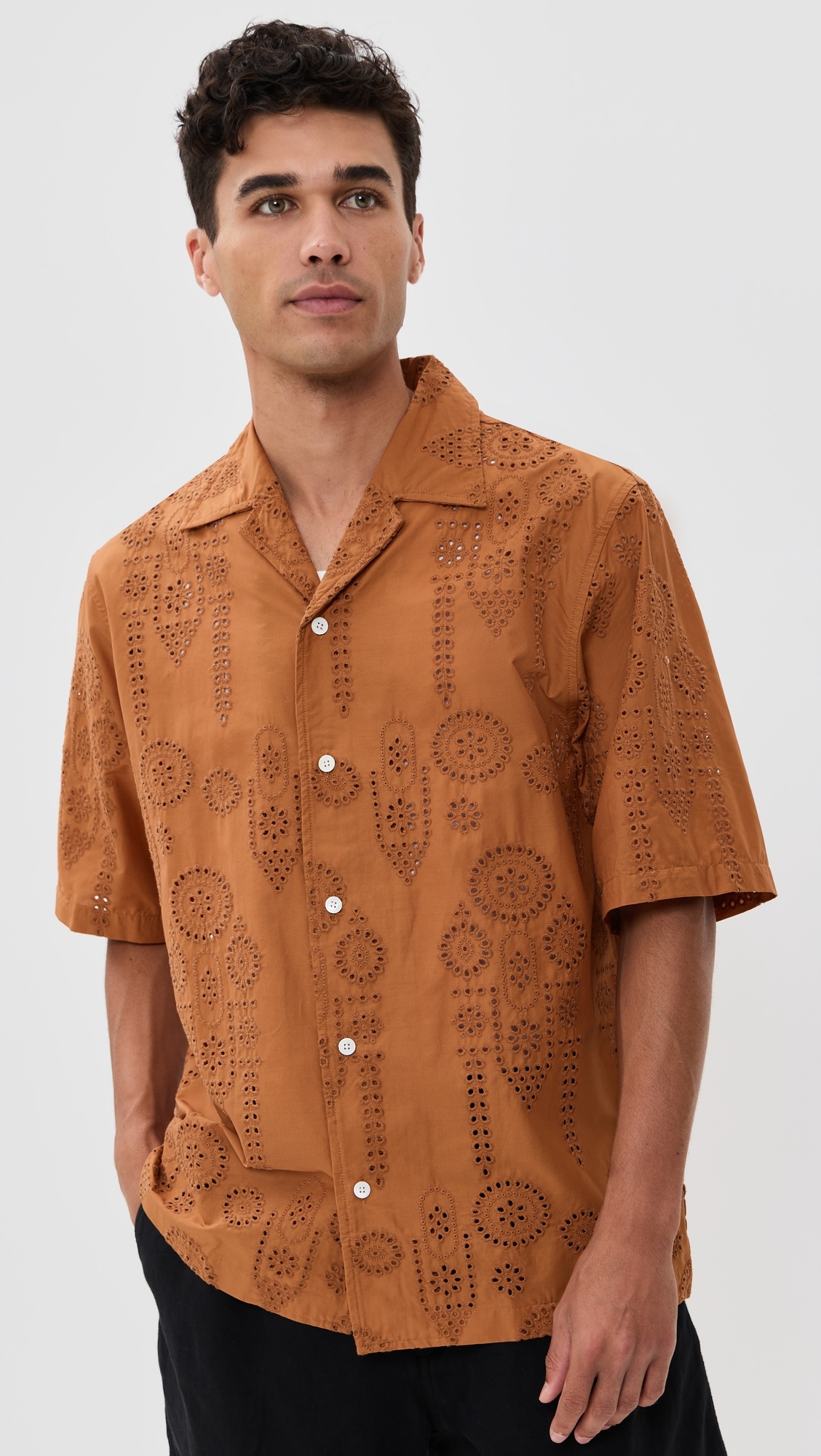 Ben Embroidered Camp Shirt - 6