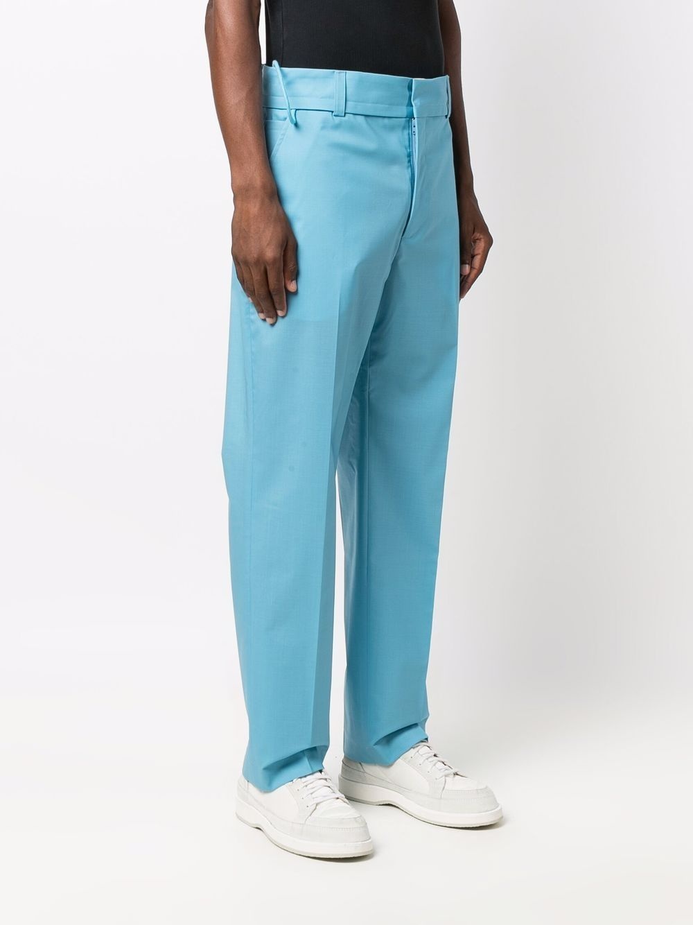 mid-rise straight-leg trousers - 3