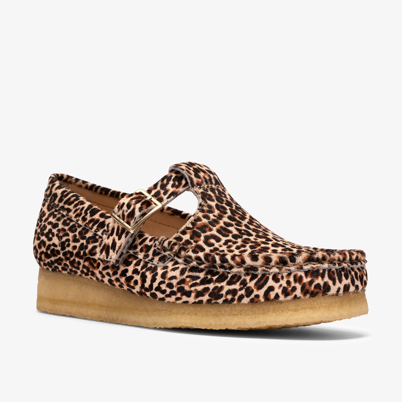 Wallabee T Bar Leopard Print 4