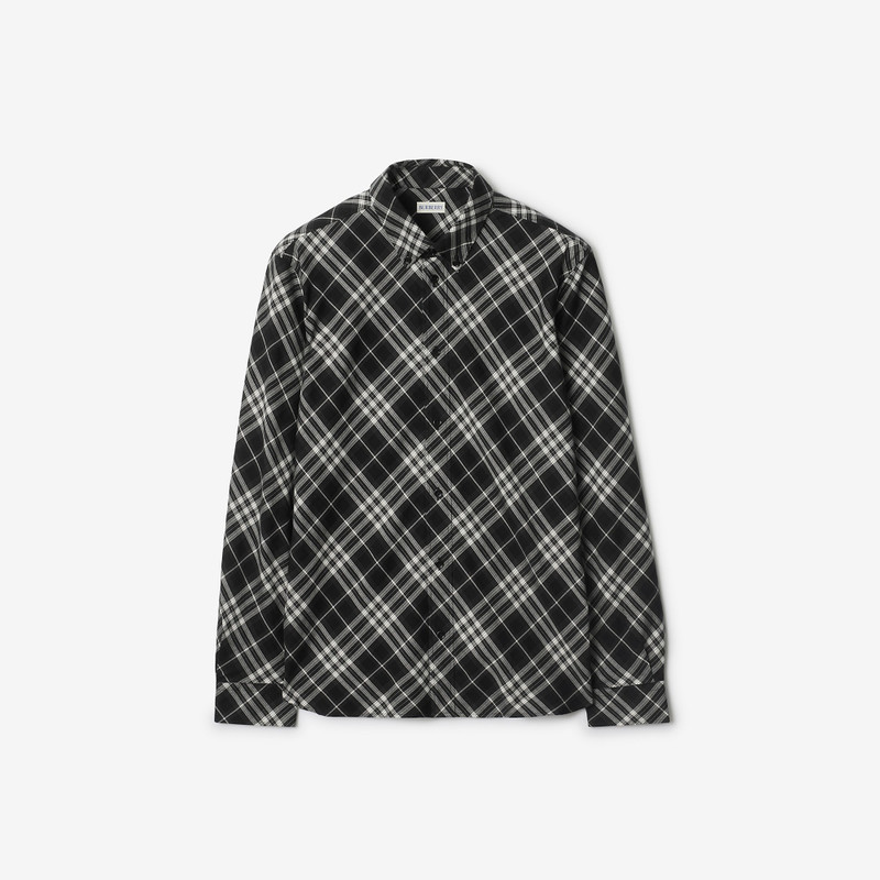 Relaxed Fit Check Cotton Flannel Shirt 1