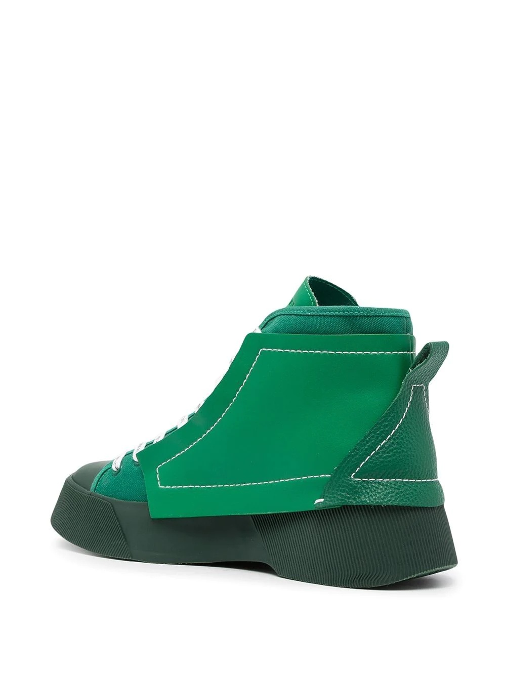 panelled high-top sneakers - 3