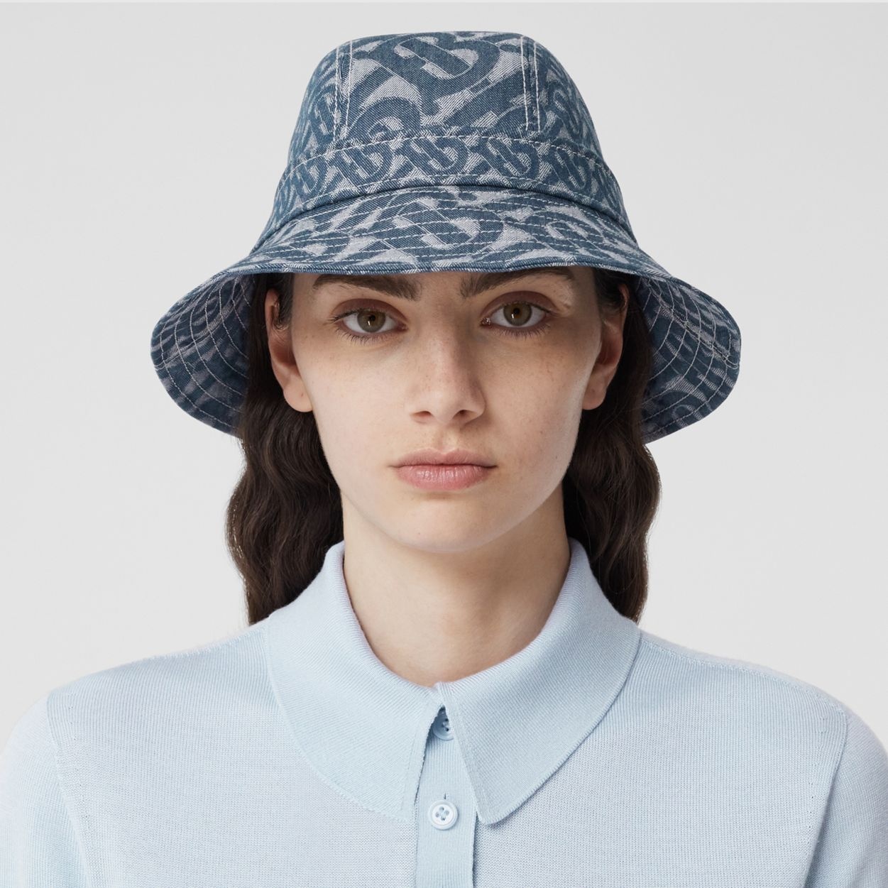 Burberry Monogram Motif Denim Bucket Hat