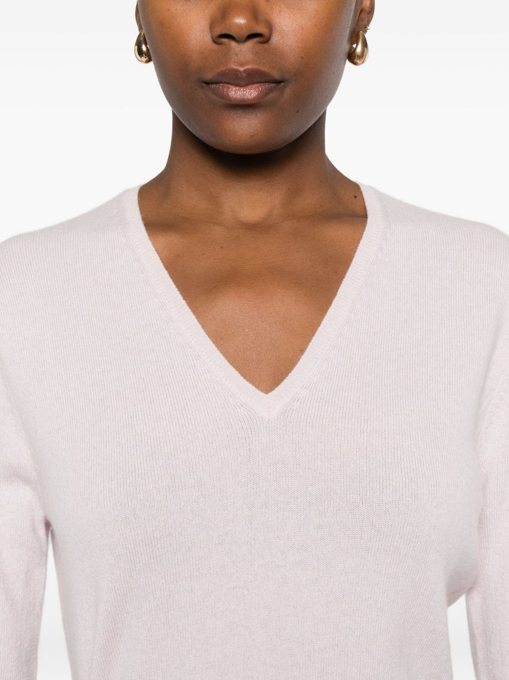 V-neck long-sleeves sweater - 5