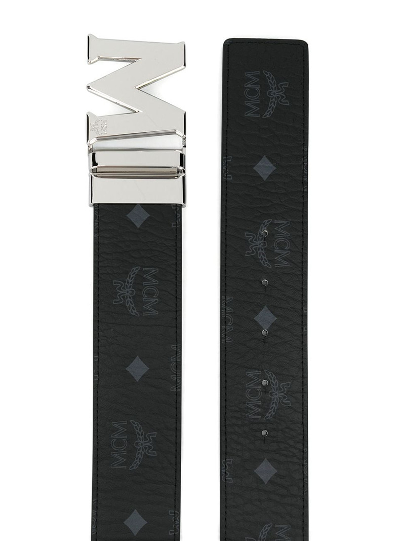 MCM logo-print branded-buckle belt outlook