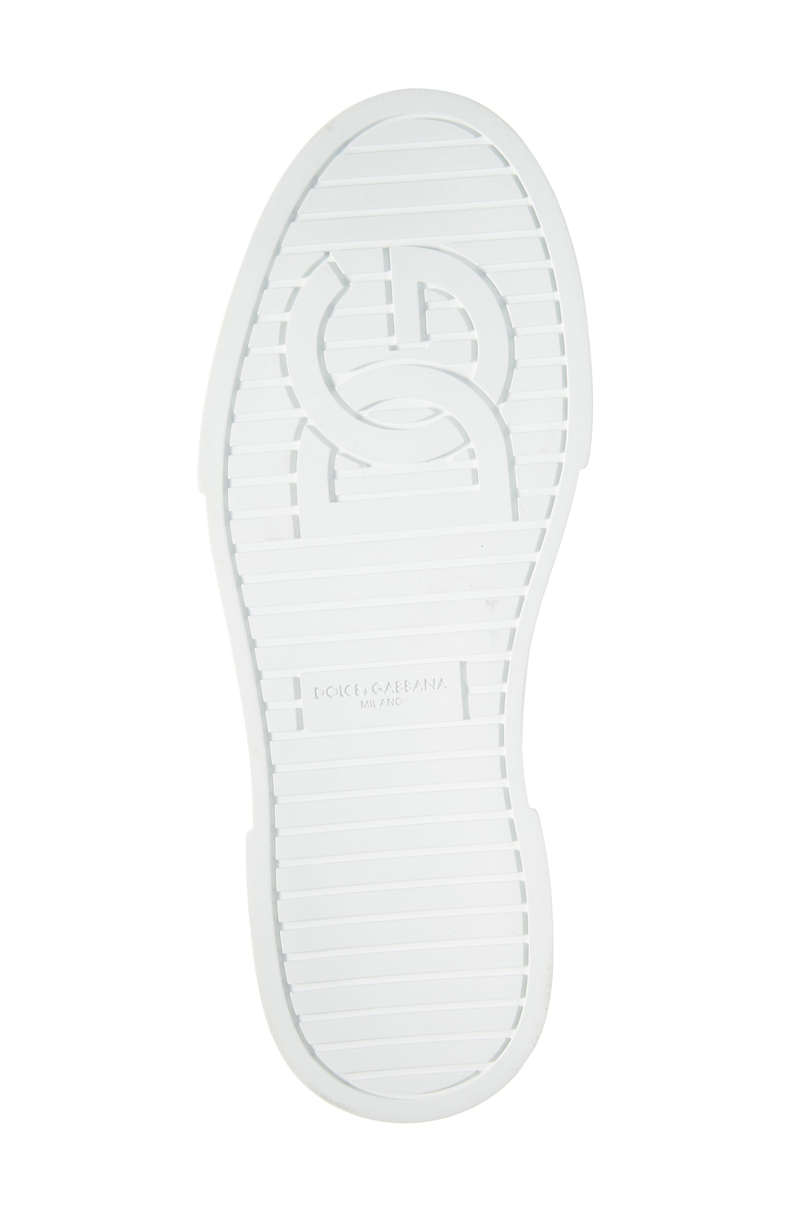 Dolce&Gabbana Portofino Leather Low Top Sneaker in Bianco/Rubino at Nordstrom - 6