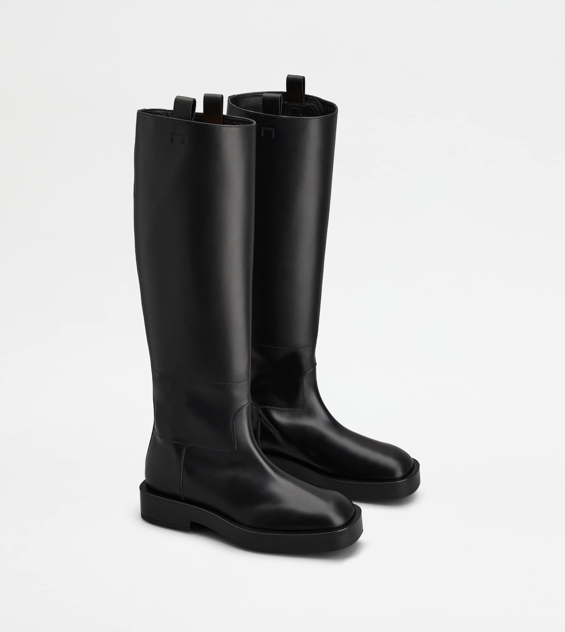 BOOTS IN LEATHER - BLACK - 4
