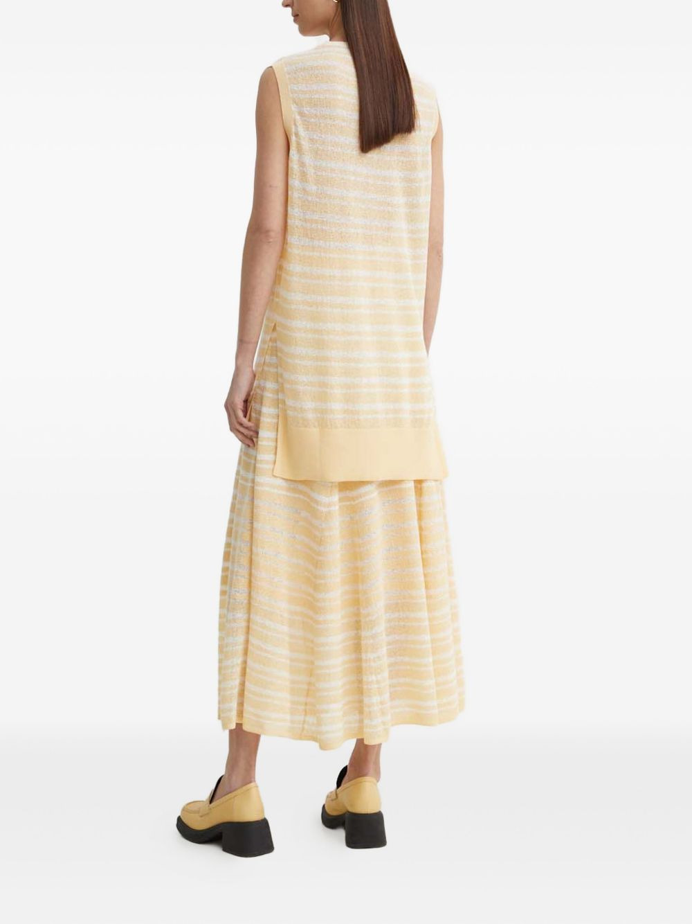 striped sleeveless knit top - 3