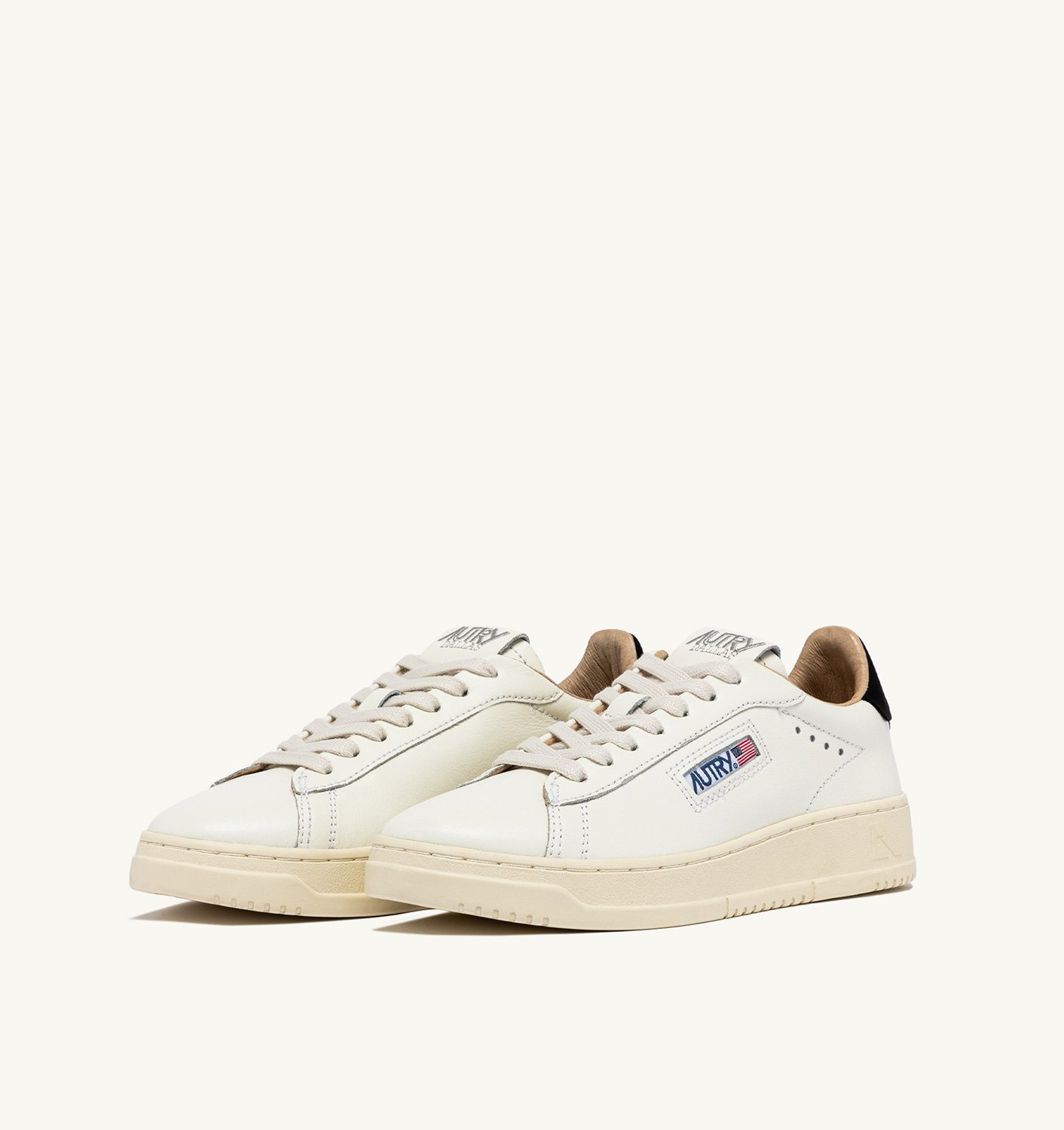 DALLAS LOW SNEAKERS IN WHITE AND BLACK LEATHER - 2