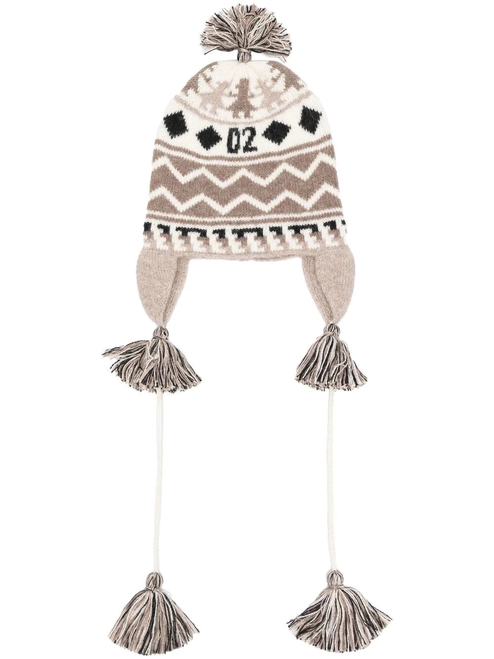 pompom-embellished beanie - 1