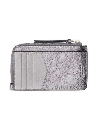 Givenchy Silver Voyou Zipped Wallet outlook