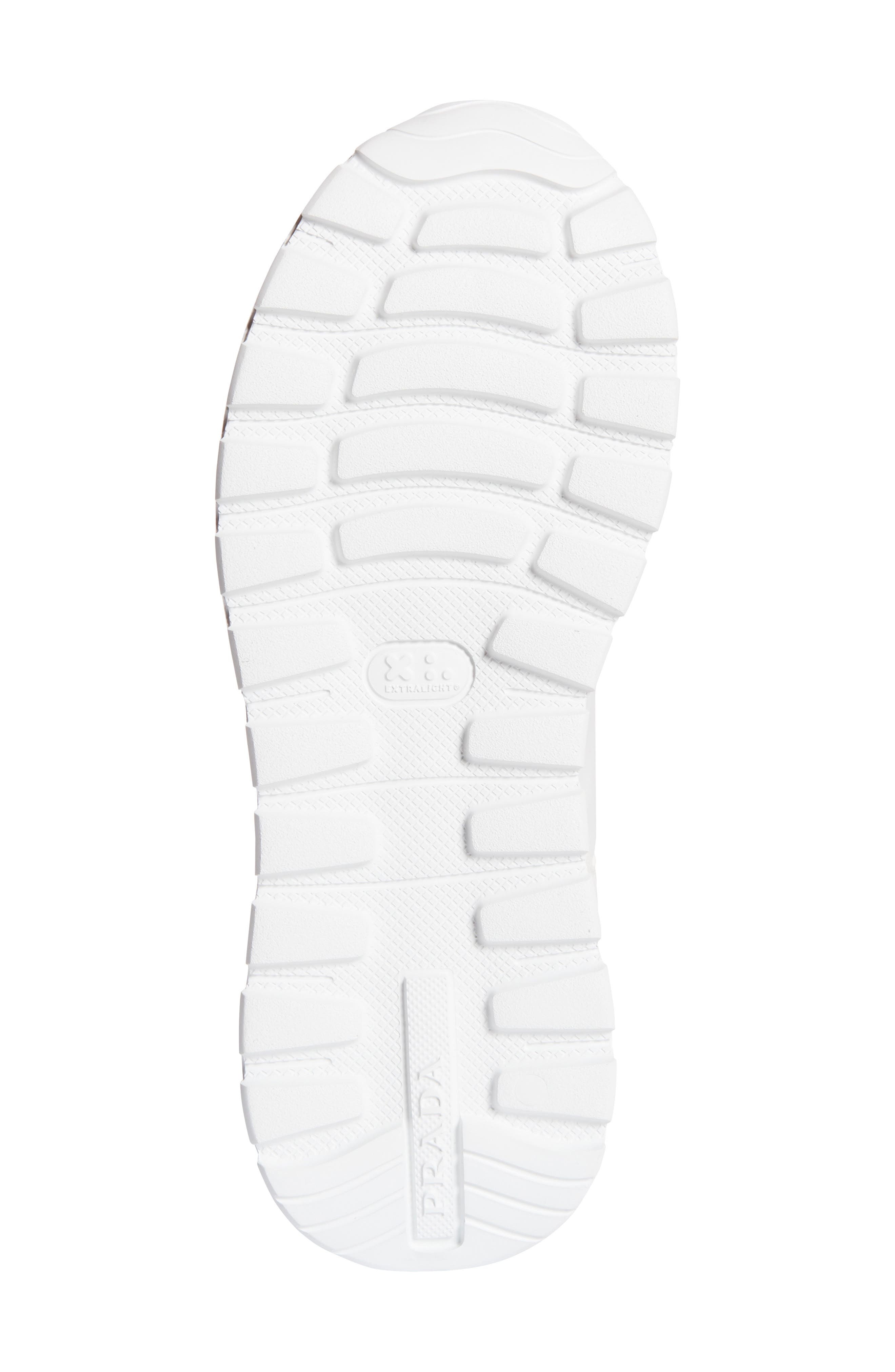 Prada Prax Nylon & Suede Sneaker in Bianco at Nordstrom - 6