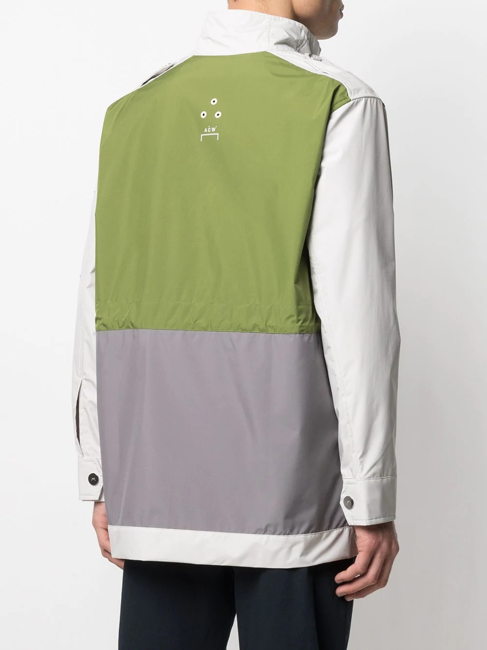 Rhombus colour-block jacket - 4