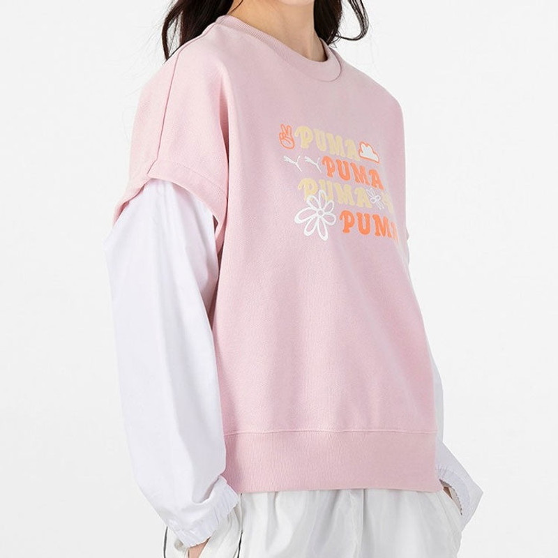 PUMA (WMNS) PUMA 2-Fer Graphic Vest Top Logo 'Pink' 536092-16 outlook