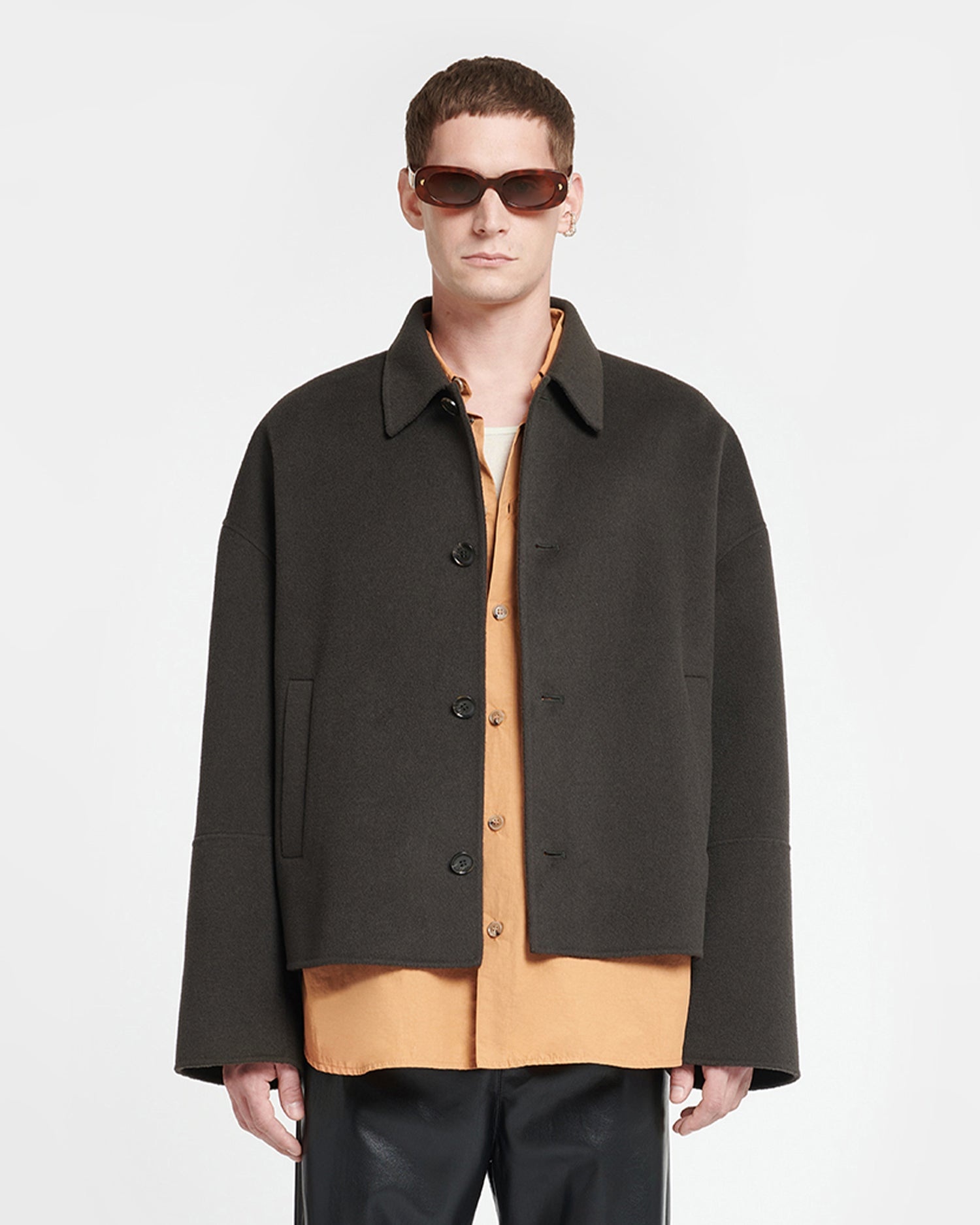 Double Wool And Silk Blend Jacket - 1