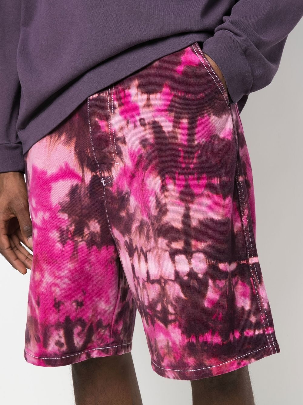 tie dye-print bermuda shorts - 5